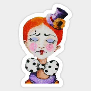 Le clown au noeud papillon - Ginger Clown with a Bow Sticker